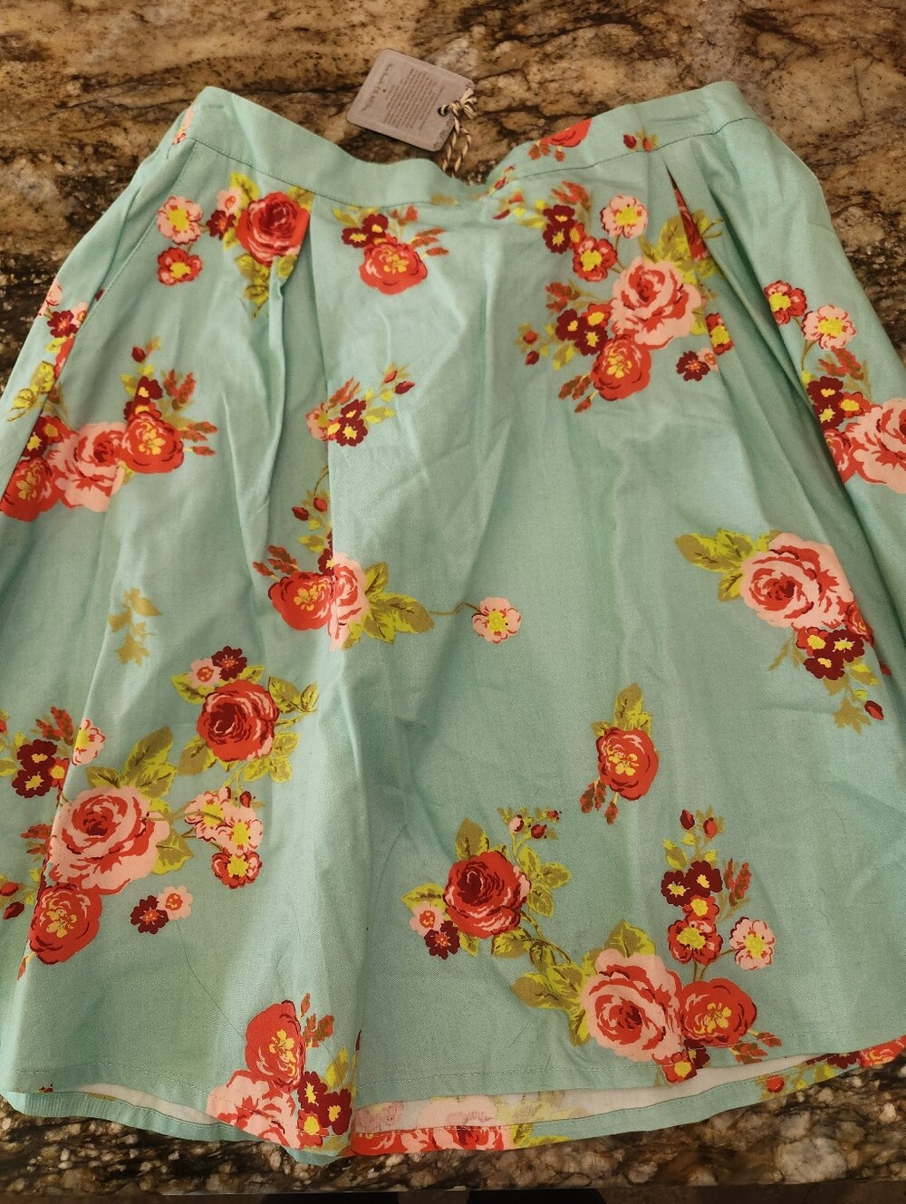 Matilda Jane Mint Floral Circle Skirt with Rose Print